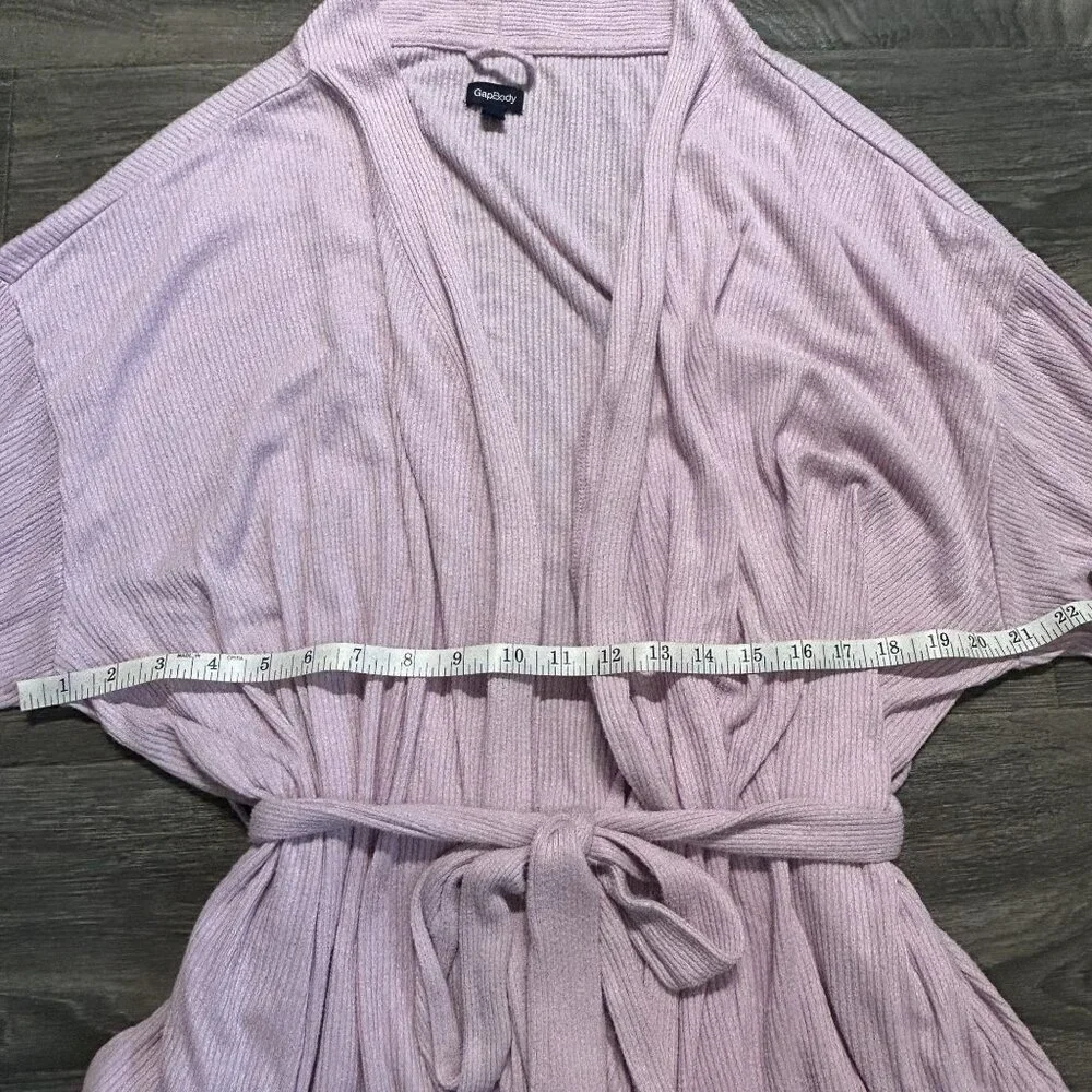 GAP GapBody XL Long Sleeve Ribbed Belted Robe Pink G1126XRDMA Loungewear - Picture 10 of 10